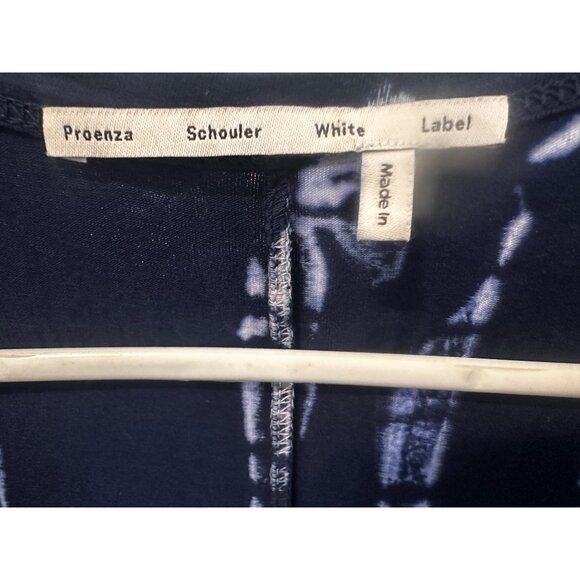 Proenza Schouler Tie Dye Long Maxi Dress Womens XS Blue White Nautical Flowy USA - Picture 7 of 16